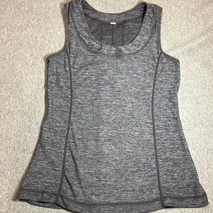 Lululemon Run Dash heathered gray tank top.